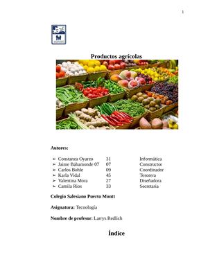 2021 Informe Productos Agricolas Tecnosale 2°f