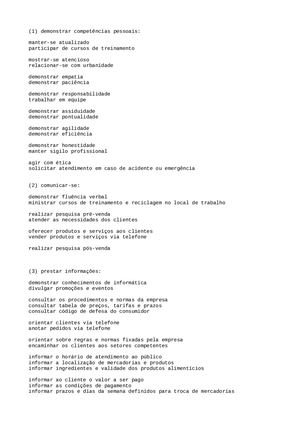 11 Operador de Caixa [CBO 421125]