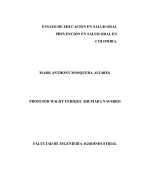 Ensayo Salud Oral Unad