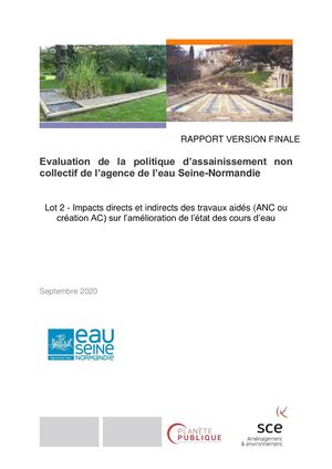 Evaluation Assainissement non collectif – Impacts environnementaux  Vf