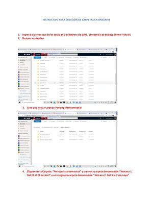 Instructivo Para Creación De Carpetas En One Drive