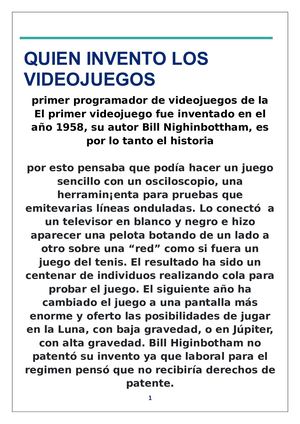 Quien Invento Los Videojuegos