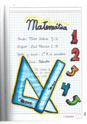 Matemática 1ro de secundaria