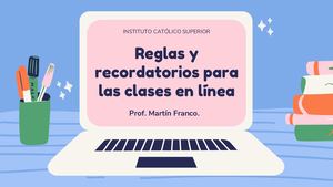Reglas Para Las Clases En Línea