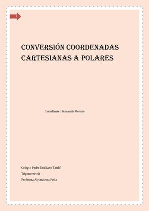 Conversión Coordenadas Cartesianas A Polares