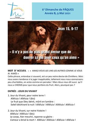 09 05 2021 6e Dimanche De Pâques
