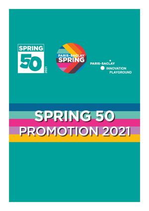SPRING50 - Livret de présentation