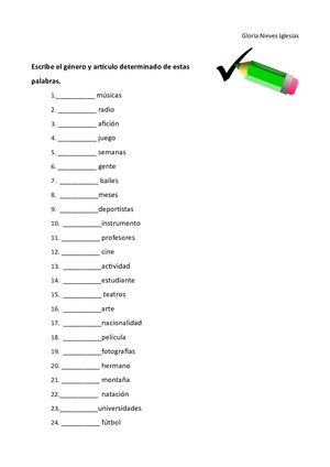 Practicar Género Y Artículo Con Soluciones (2)