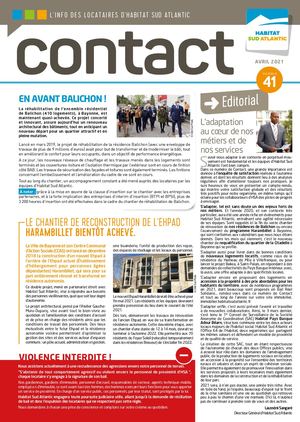 Contact, la lettre d’information des locataires #41