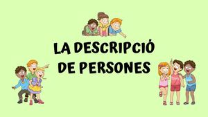La descripció de persones
