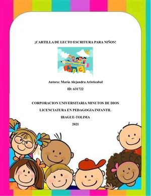 CARTILLA ACTIVIDADES DE LECTO-ESCRITURA METODO MARIA MONTESSORI