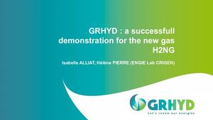 GRHYD : a successfull demonstration for the new gas H2NG