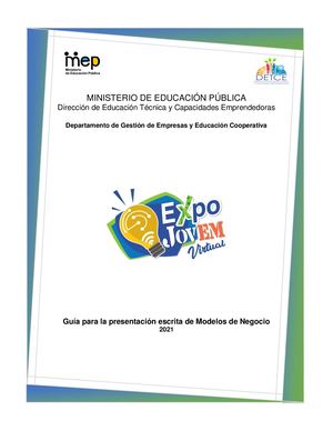 Anexo 02 Guia Elaboracion Modelo De Negocios Ejv 2021