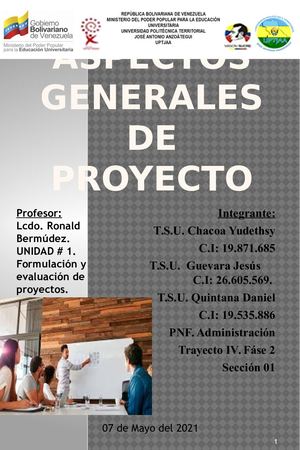 Aspectos Generales De Proyecto