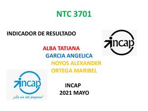 NTC 3701 INDICADOR DE RESULTADO