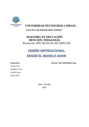Diseño Instruccional Addie Grupo 4