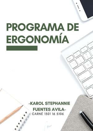 Programa De Ergonomía