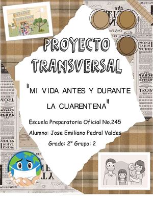 Proyecto Transversal (Mi vida antes y durante la cuarentena)