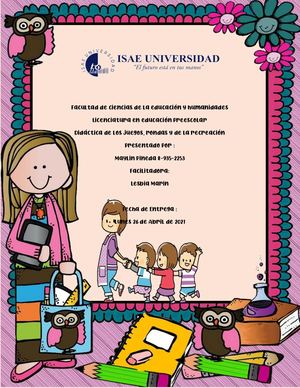 Asignacion # 1 Didactica De Las Rondas Y De La Recreacion