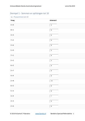 Automatiseringstoets Bareka Antwoorden