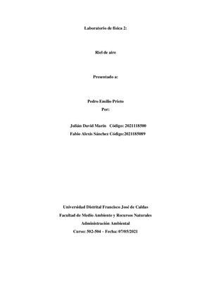 Laboratorio #2 Riel De Aire Y Cinematica (1)