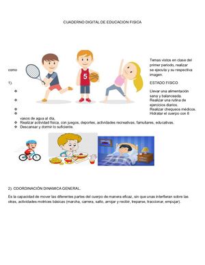 Cuaderno Digital De Educacion Fisica Primer Periodo