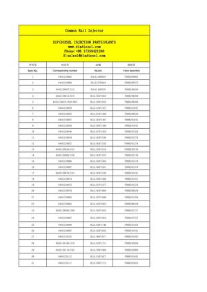 Common Rail Injector+nozzle+valve