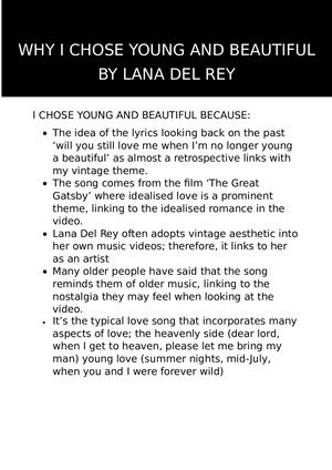 Why I Chose Young And Beautiful