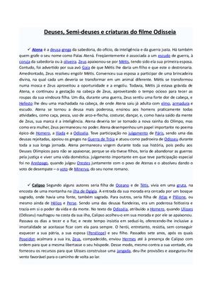 Deuses E Criaturas De Odisseia
