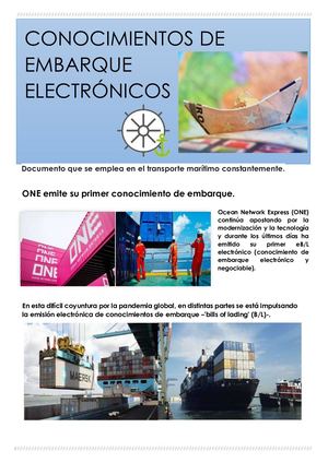 Conocimiento De Embarque Electronico