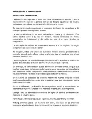 La Administracion Aspectos Fundamentales