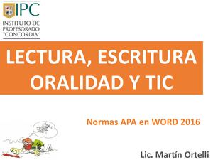 Normas Apa Word 2016