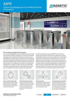 Fiche Technique MPR Controle Des Titres De Transport