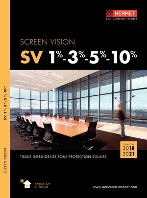 TOILE MERMET Screen Vision Sv 1% 3% 5% ou 10%