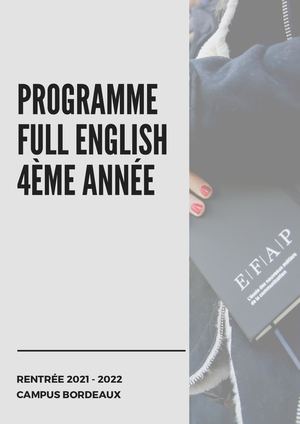 Programme 4A Full English - EFAP