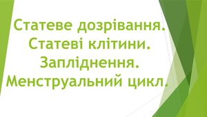 Статеве дозрівання