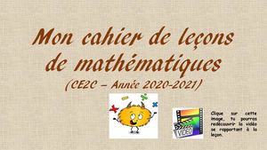 CAHIER DE LECONS DE MATHEMATIQUES 120521- CE2 C