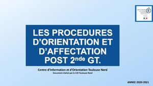 Procédures Orientation Et Affectation Post 2d Rs 21