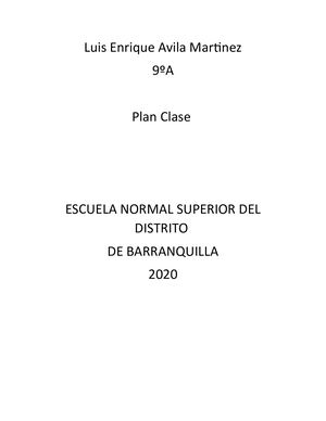 Plan Clase