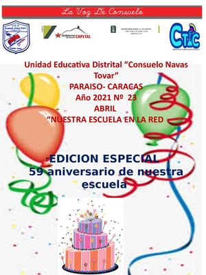 Periodico Escolar 59 Aniversario U.E.D. CONSUELO NAVAS TOVAR