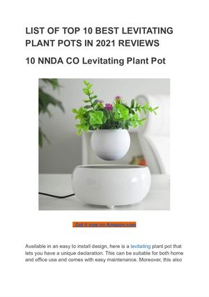 List Of Top 10 Best Levitating Plant Pots In 2021 Reviews Google Docs