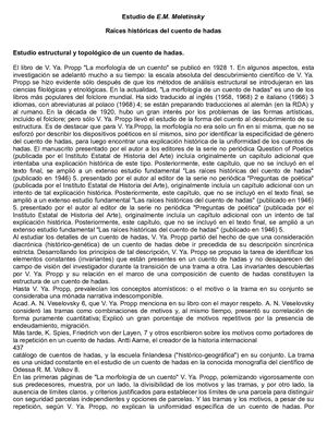 Estudio Estructural Y Topológico De Un Cuento De Hadas