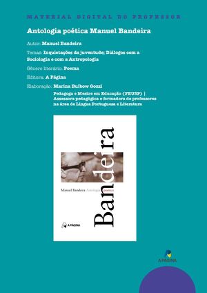 Antologia Poética Manuel bandeira - Material Digital do Professor