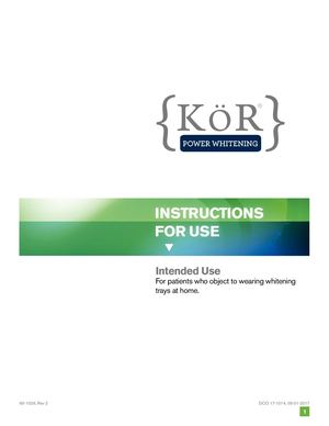 In Office Power Whitening Instructions for Use