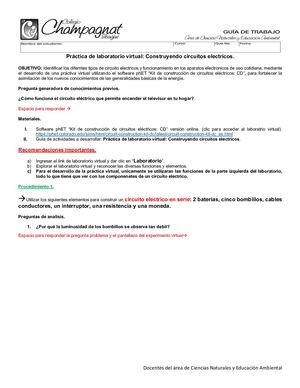 Práctica De Laboratorio Virtual 2 Circuito Electrico