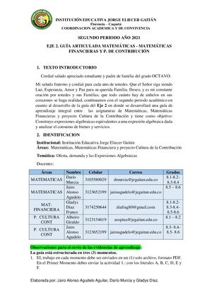 Grado 8° Eje 2 Iip 2021