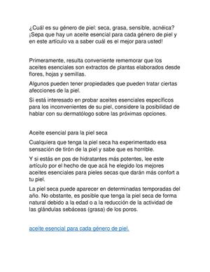 Aceites Para Limpiar La Piel