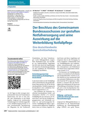 07 Der Beschluss Des Gemeinsamen Bundesausschusses Zur Gestuften Notfallversorgung Und Seine Auswirkung Auf Die Weiterbildung Notfallpflege
