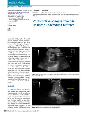 11 Postmortale Sonographie Bei Unklaren Todesfällen Hilfreich
