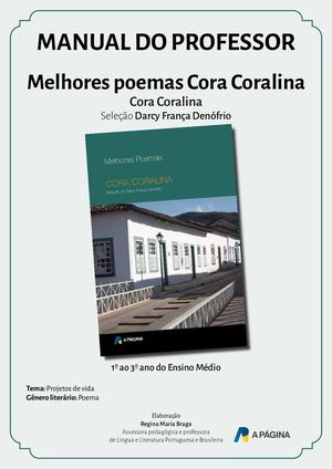 Melhores Poemas Cora Coralina - Manual Digital do Professor